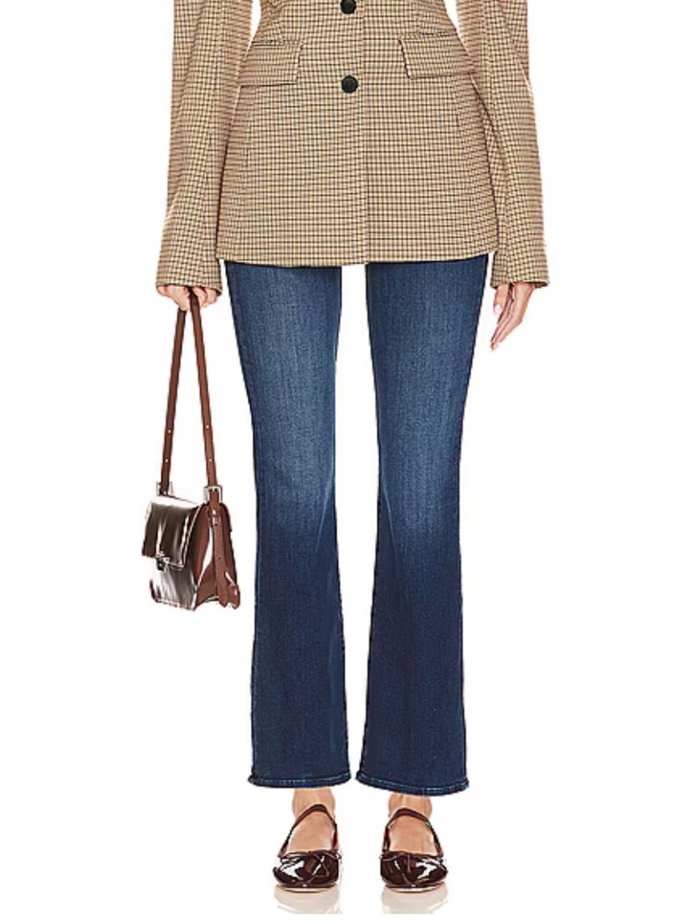 NWOT MOTHER Denim The Hustler Ankle Flare Jeans – Heirloom Blue - Picture 4 of 11